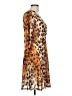 IMAN Animal Print Brown Cocktail Dress Size L (petite) - photo 4