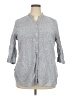 Presence Gray 3/4 Sleeve Button-Down Shirt Size EU 50 / US 18-20 - photo 1