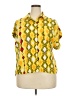 Rouge 100% Rayon Yellow Short Sleeve Blouse Size 2X - photo 1