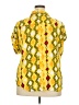 Rouge 100% Rayon Yellow Short Sleeve Blouse Size 2X - photo 2