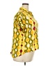 Rouge 100% Rayon Yellow Short Sleeve Blouse Size 2X - photo 4
