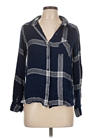 a.n.a. A New Approach 3/4 Sleeve Button-Down Shirt (view 1)