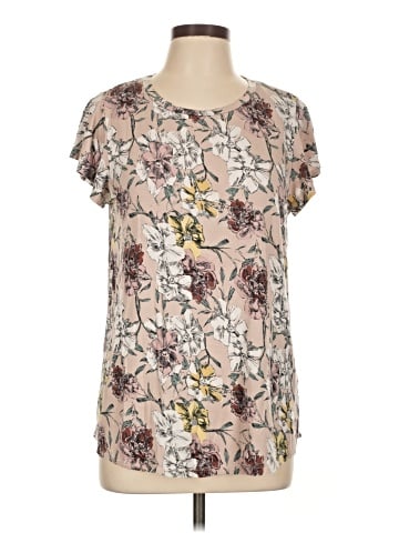 fleur bleue Short Sleeve Blouse (view 1)