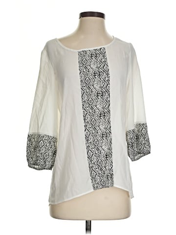 Pink Owl 3/4 Sleeve Blouse (view 1)