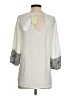 Pink Owl 100% Polyester Ivory 3/4 Sleeve Blouse Size S - photo 2