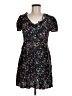 Hinge 100% Rayon Print Black Casual Dress Size M - photo 1