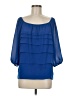 Studio M Blue 3/4 Sleeve Blouse Size M - photo 1