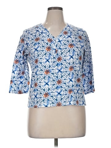 Caribbean Joe 3/4 Sleeve Blouse (view 1)