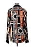 Alberto Makali 100% Polyester Print Orange Long Sleeve Blouse Size M - photo 2