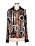 Alberto Makali 100% Polyester Print Orange Long Sleeve Blouse Size M - photo 1