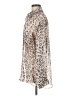 12th Tribe Animal Print Silver Long Sleeve Blouse Size M - photo 5