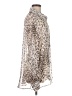 12th Tribe Animal Print Silver Long Sleeve Blouse Size M - photo 4