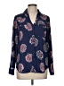 Express 100% Polyester Paisley Blue Long Sleeve Blouse Size M - photo 1