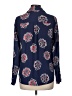 Express 100% Polyester Paisley Blue Long Sleeve Blouse Size M - photo 2