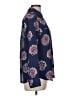 Express 100% Polyester Paisley Blue Long Sleeve Blouse Size M - photo 4