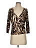 Talbots Animal Print Brown Cardigan Size S - photo 1
