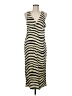 Assorted Brands Stripes Ivory Casual Dress Size M - photo 1