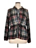 NY Collection Plaid Gray Long Sleeve Blouse Size XL (petite) - photo 1