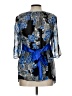 Torrid 100% Polyester Blue 3/4 Sleeve Blouse Size Lg (0) - photo 2
