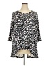 fleur bleue Black 3/4 Sleeve Blouse Size 2X - photo 1