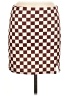 Cloud Ten 100% Polyester Checkered-gingham Burgundy Casual Skirt Size M - photo 1