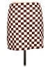 Cloud Ten 100% Polyester Checkered-gingham Burgundy Casual Skirt Size M - photo 2