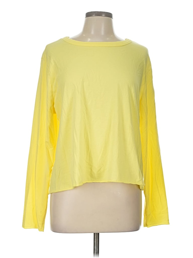 Pre-owned Candace Cameron Bure Long Sleeve T-shirt In Yellow