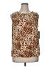 MULTIPLES 100% Polyester Brown Sleeveless Top Size XL - photo 1