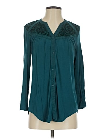 Great Northwest Indigo Long Sleeve Blouse (view 1)