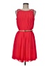 Jessica Simpson 100% Polyester Solid Red Cocktail Dress Size 6 - photo 1