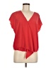 Rachel Roy 100% Polyester Red Short Sleeve Blouse Size M - photo 1