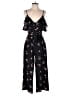 Takara 100% Polyester Floral Black Jumpsuit Size 7 - photo 1