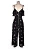 Takara 100% Polyester Floral Black Jumpsuit Size 7 - photo 2