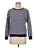 Draper James 100% Cotton Checkered-gingham Blue Pullover Sweater Size M - photo 1