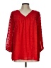 Jodifl 100% Polyester Red 3/4 Sleeve Blouse Size L - photo 1