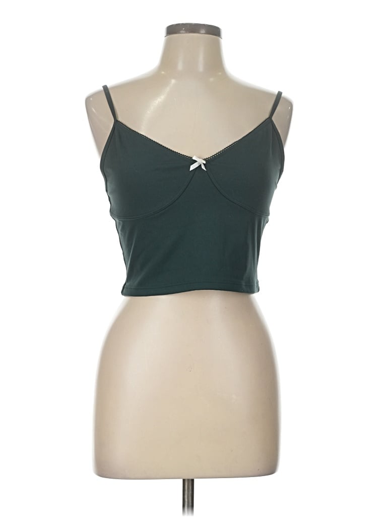 Pre-owned Set Active Tank Top Green Strapless Neckline Tops