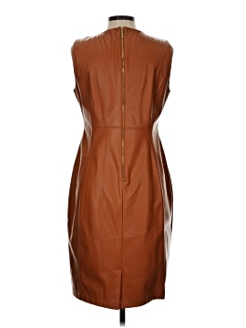 chinese dress ladies Miss Circle Women's Shelby Dark Brown Faux Leather with Lace Mini Dress - Dark Brown main image 1