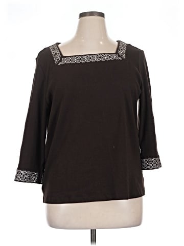 Karen Scott 3/4 Sleeve Top (view 1)