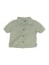 Tea 100% Cotton Polka Dots Green Short Sleeve Button-Down Shirt Size 12-18 mo - photo 1