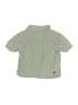 Tea 100% Cotton Polka Dots Green Short Sleeve Button-Down Shirt Size 12-18 mo - photo 2