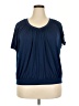 Shein Curve Blue Short Sleeve Top Size 3X - photo 1