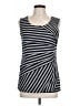 Verve Ami Stripes Multi Color Silver Sleeveless Top Size L - photo 1