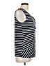 Verve Ami Stripes Multi Color Silver Sleeveless Top Size L - photo 4
