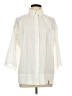 MICHAEL Michael Kors 100% Cotton Ivory 3/4 Sleeve Button-Down Shirt Size L - photo 1