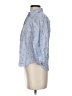Zara Hearts Blue 3/4 Sleeve Button-Down Shirt Size XS - photo 5