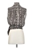 Michael Kors 100% Silk Animal Print Gray Tan Sleeveless Silk Top Size 4 - photo 2