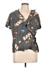 Sugar High 100% Polyester Gray Short Sleeve Blouse Size L (estimated) - photo 1