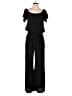 Charles Henry Solid Black Jumpsuit Size M - photo 1