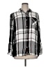 Cato 100% Rayon Plaid Gray Long Sleeve Button-Down Shirt Size XL - photo 1