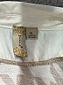 Misia 100% Rayon Houndstooth Ivory Short Sleeve Blouse Size XL - photo 7